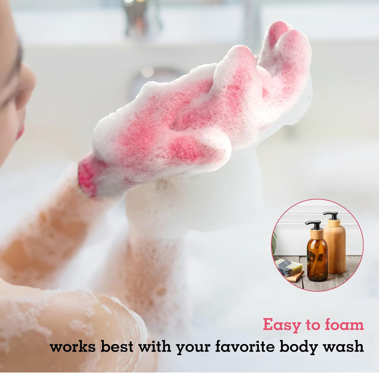 EXFOLIATING GLOVES For Glowing skin 1 Pairs