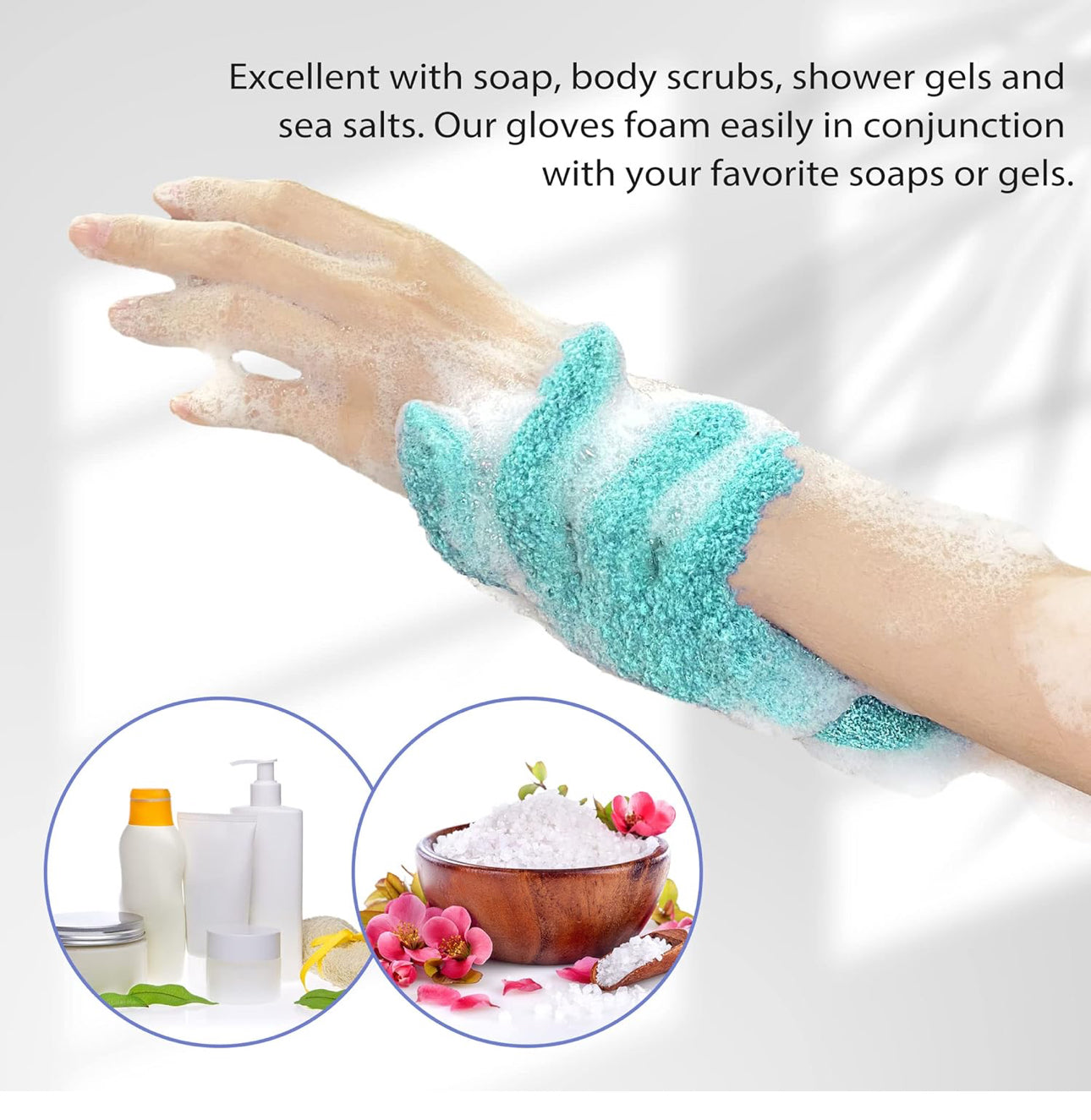 EXFOLIATING GLOVES For Glowing skin 1 Pairs