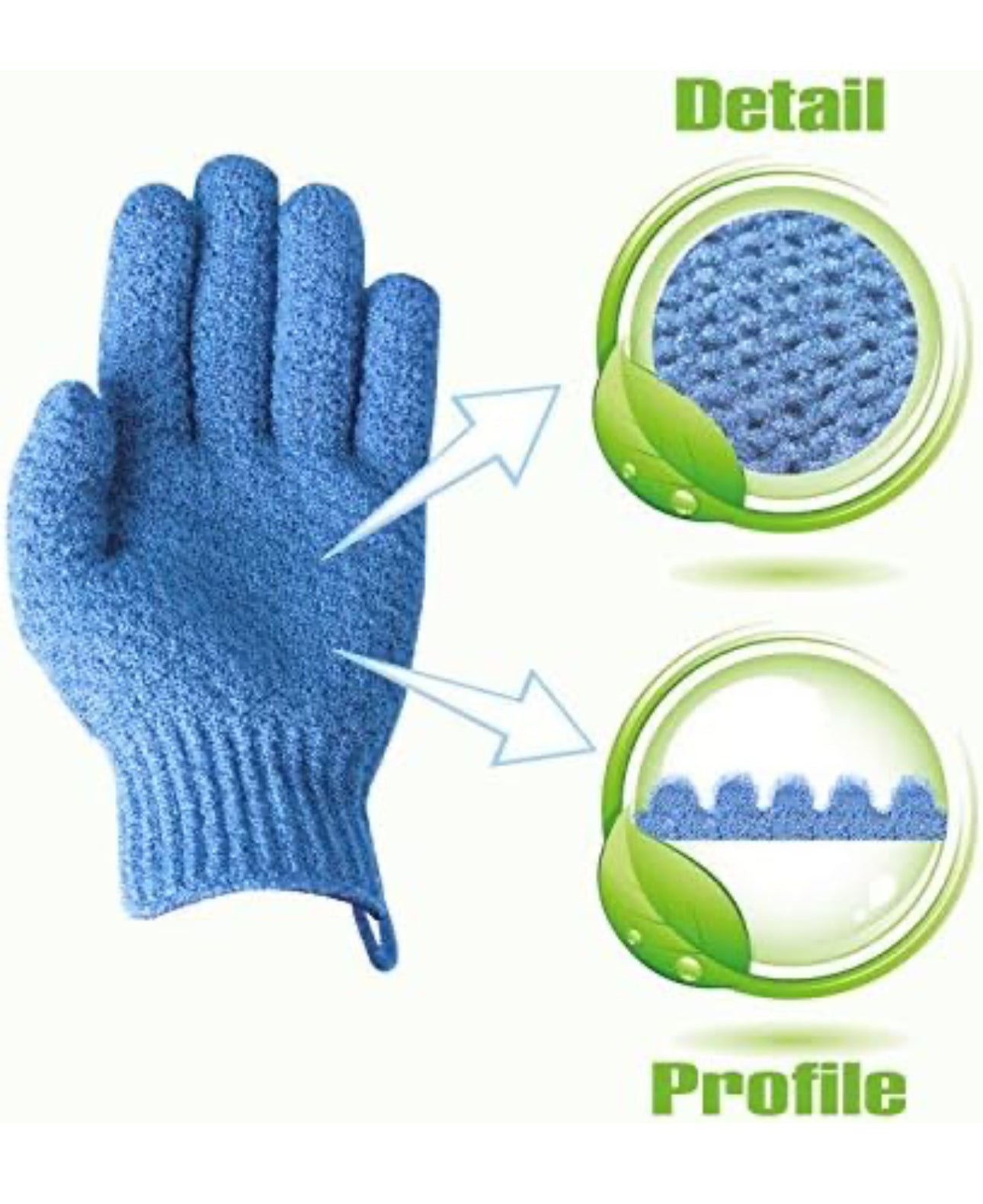 EXFOLIATING GLOVES For Glowing skin 1 Pairs