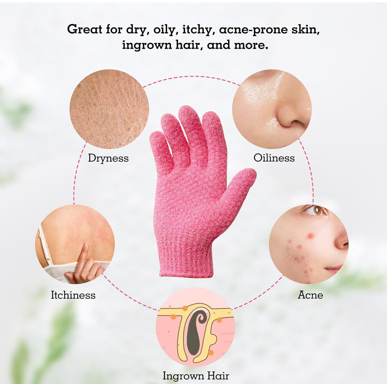 EXFOLIATING GLOVES For Glowing skin 1 Pairs